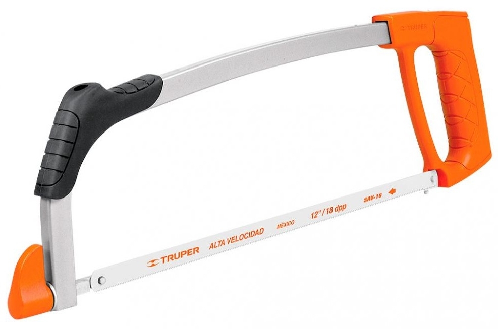 Ножовка по металлу TRUPER / Трупер АТТ-12 с D-образной рукояткой, биметаллическая, 300мм / ручной инструмент