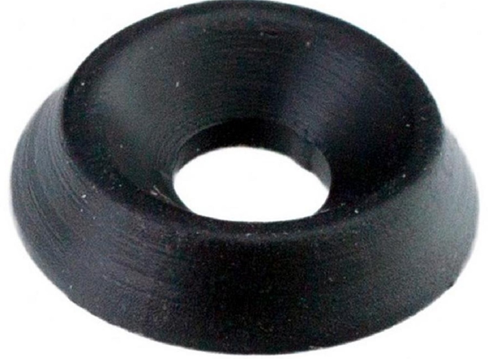 Шайба Стройбат для обивки, из пластика, черная, диаметр 4мм, 30шт. / крепеж