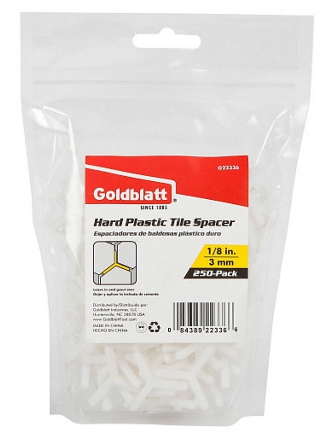 Крестики Goldblatt / Голдблэт Y-образной формы для плитки, пластиковые, белые, 3.2мм, 250шт. в упаковке / крепеж