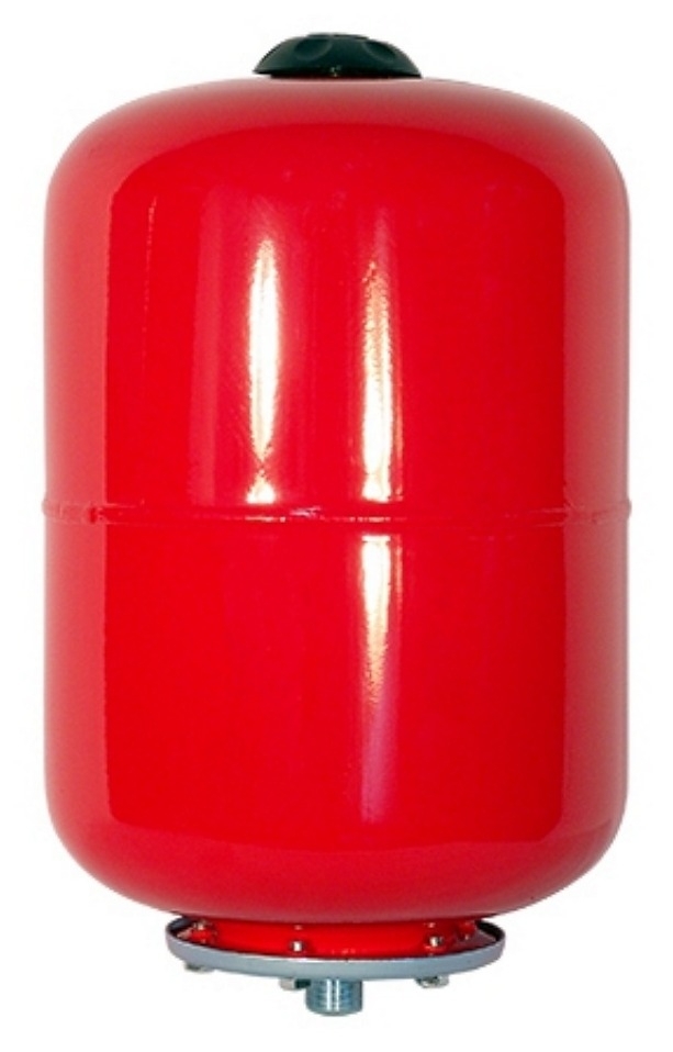 Расширительный бак Теплокс РБ-24 для отопления, стальной, красный, 3/4дюйма, горловина 95мм, 24л / водоснабжение