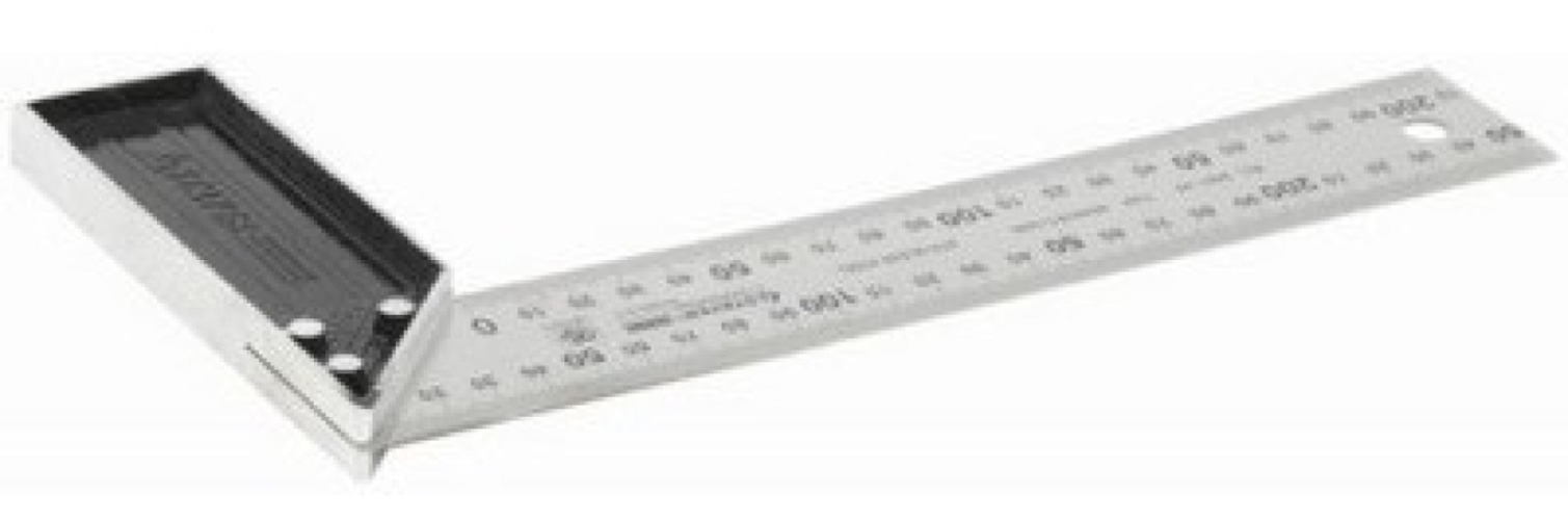Угольник строительный Stayer / Стайер ПРОФИ с двусторонней шкалой, из нержавеющей стали, серый, размер 300мм / инструменты