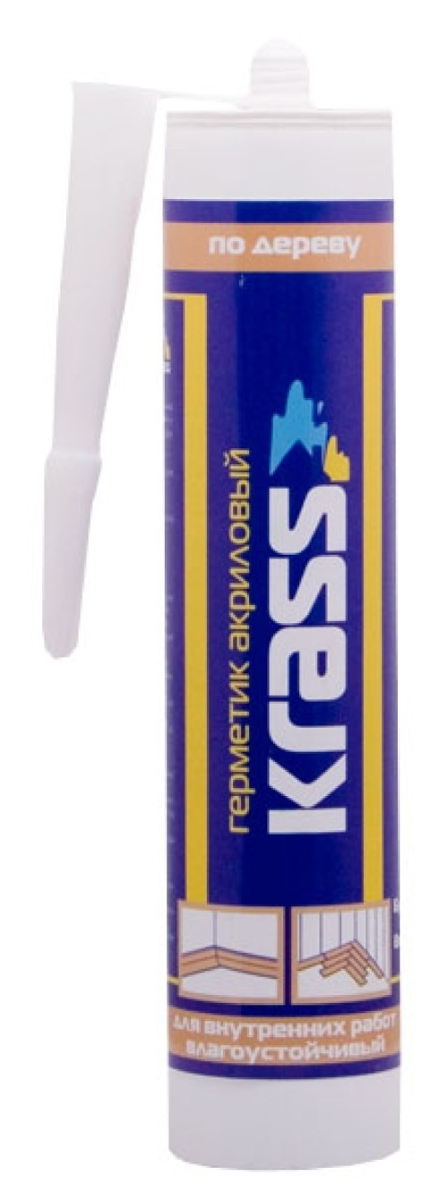Герметик акриловый Krass / Красс Паркет для дерева, цвет дуб темный, 300мл / строительство и ремонт