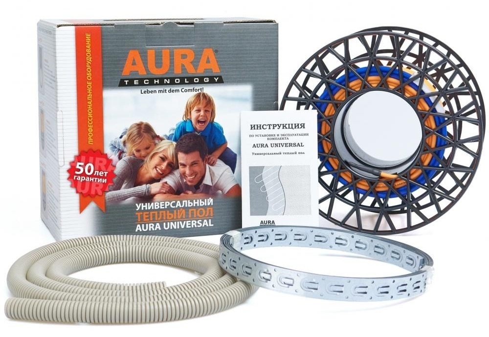 Теплый пол AURA / Аура Universal LTL 15/200 универсальный, двужильный экранированный кабель, оранжевый, от -30 до +70°C, 220В, 50Гц, 15м, IP67, 200Вт / отопление