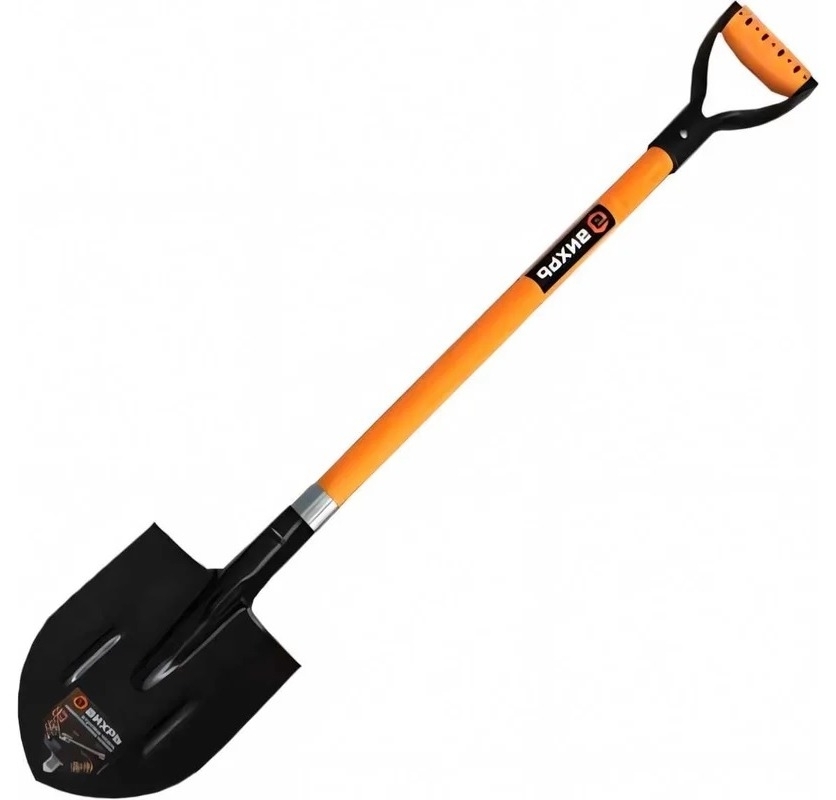Лопата штыковая ВИХРЬ сварная, с черенком, из стали, длиной 120см / садовый инструмент