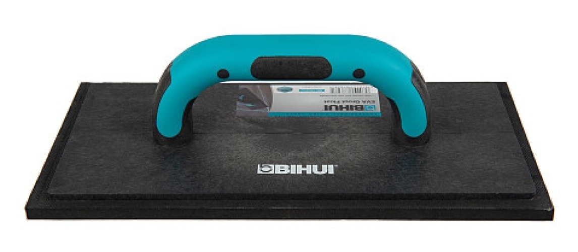 Терка строительная BIHUI / Бихай CFES11 для нанесения цементной затирки, из полиуретана, черная, 280x140x9мм / инструменты для ремонта