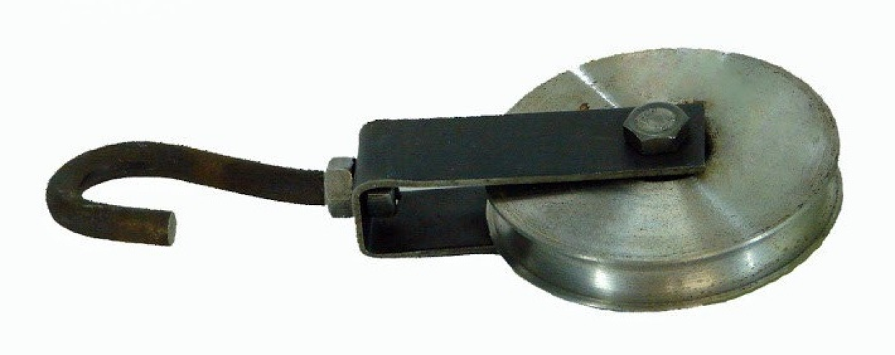 Блок монтажный SD / СД строительный, с крюком, металлический, серый, диаметр 90мм, 0.5т / такелаж