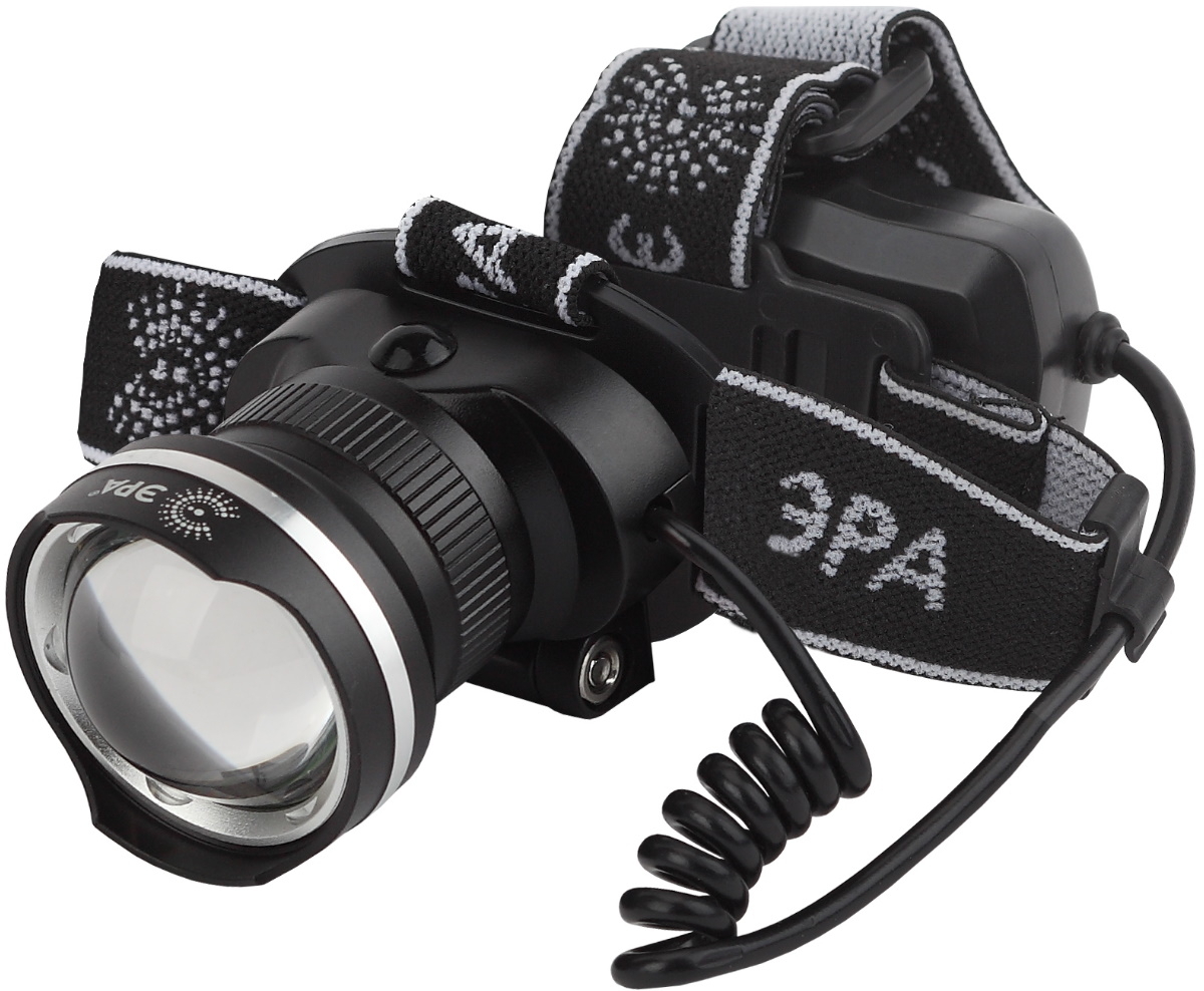 Налобный фонарь Эра GA-806 светодиодный аккумуляторный, мощный, 3 режима, регулируемая фокусировка луча, 400/200лм 170м IP40 5Вт / туризм и отдых на природе