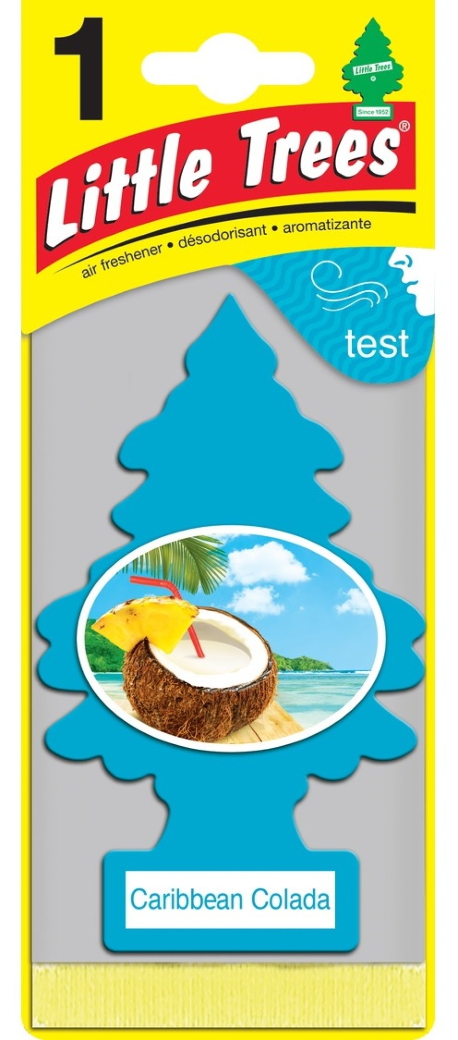 Ароматизатор автомобильный Little Trees / Литтл Трис Ёлочка Caribbean Colada подвесной, карибский коктейль / автотовары