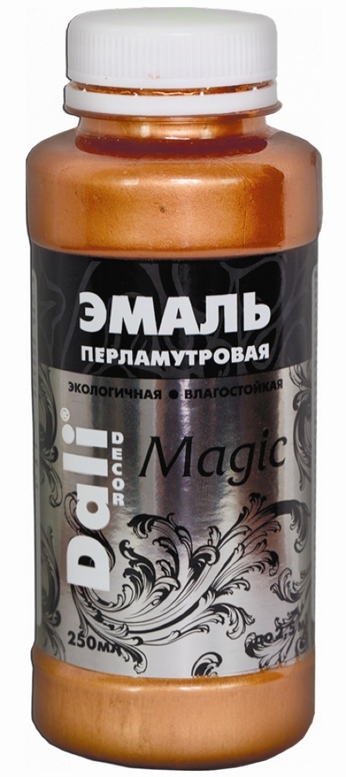 Эмаль Dali / Дали Decor Magic декоративная, перламутровая, акриловая, цвет медь, 0.25л / лакокрасочные материалы