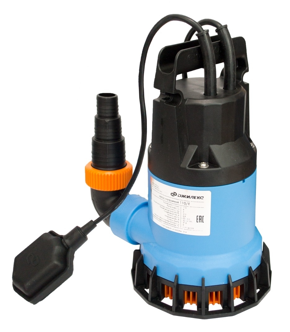Дренажный насос Джилекс Дренажник 110/8 погружной, в пластиковом корпусе, 110л/мин, 8 метров, 220В, IPX8, 210Вт / дом и сад