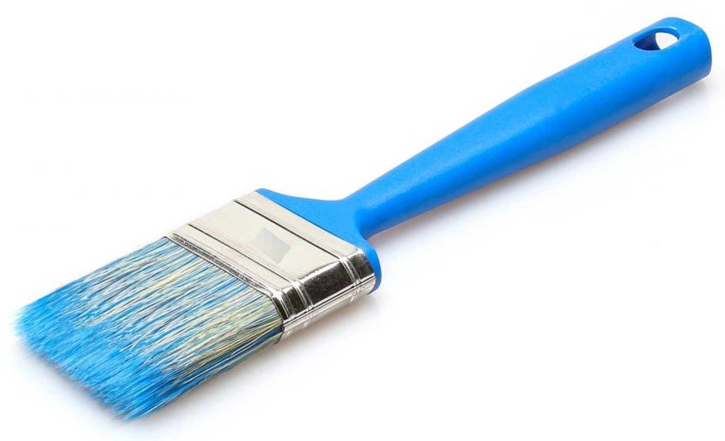 Кисть малярная флейцевая, со смешанной щетиной и синей пластиковой ручкой, 70х14мм / малярные и отделочные инструменты