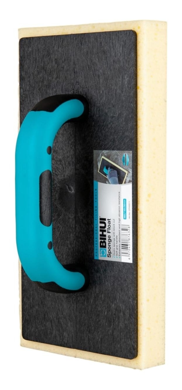 Терка строительная BIHUI / Бихай CFHSS11 малярно-штукатурная для затирки, из губчатой резины, черная, 280х140мм / инструменты для ремонта