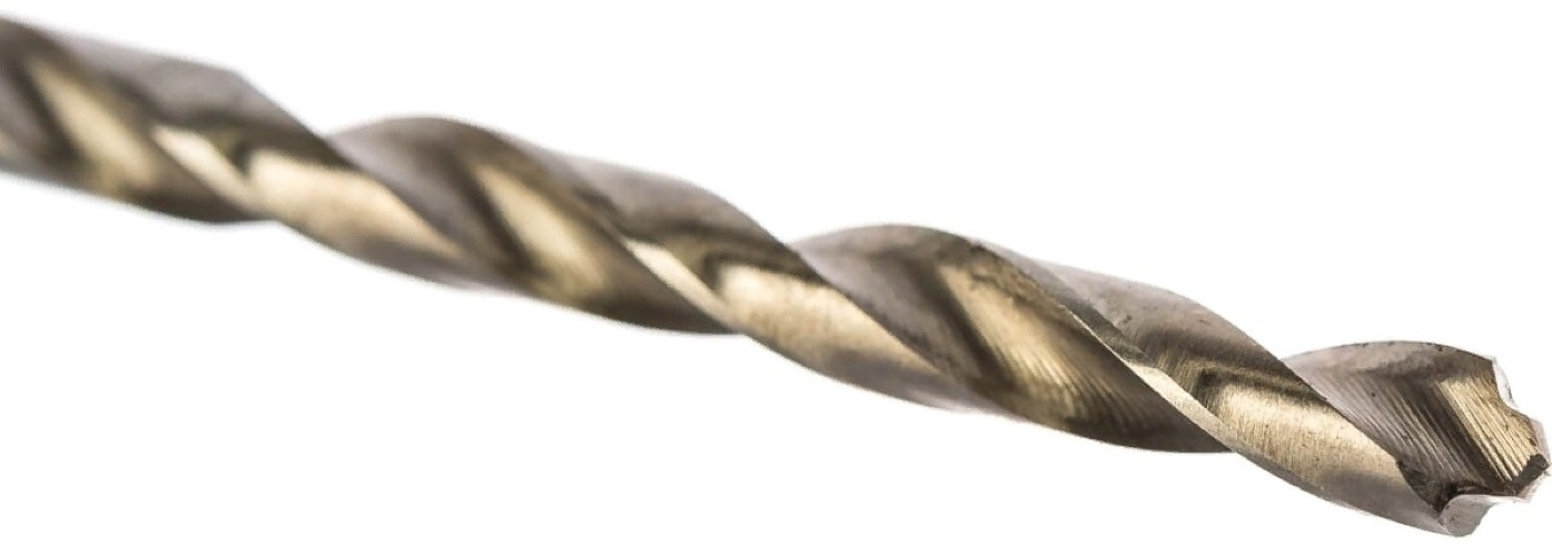 Сверло по металлу Hardcore / Хардкор спиральное из быстрорежущей стали Р6М5, диаметр 4мм, длина 75мм / оснастка
