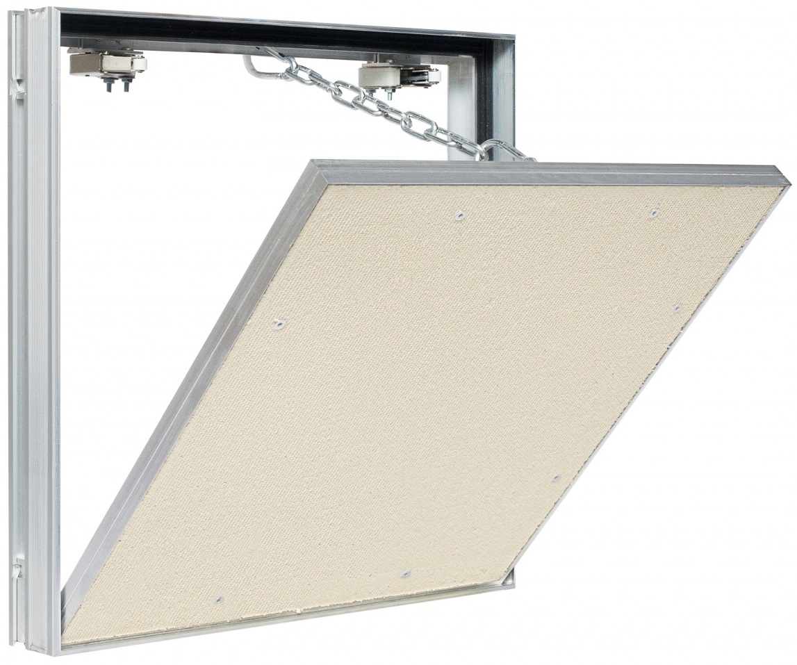 Ревизионный люк Делайт нажимной скрытый сантехнический, металлический, серый, размером 40×20см / строительство и ремонт