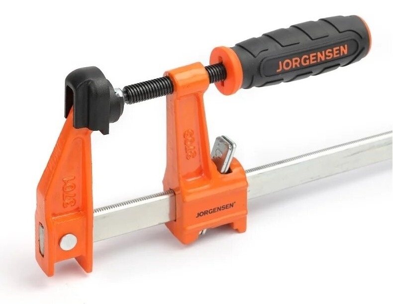 Струбцина Pony Jorgensen / Пони Йоргенсен Medium Duty f-образная, универсальная, чугунная, оранжевая, 900х62мм / инструменты