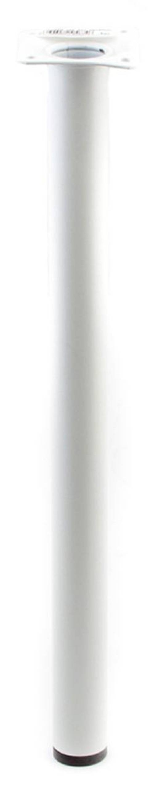 Ножка мебельная Стройбат круглая, нерегулируемая, стальная, белая, 30х30х400мм / фурнитура для мебели