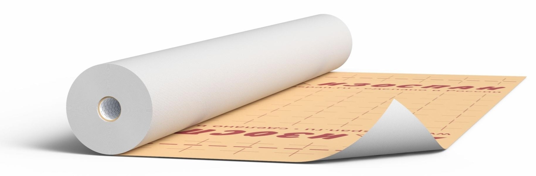 Гидроизоляционная мембрана Изоспан АМ трехслойная ветрозащитная, паропроницаемая, полипропилен, 35м² / пароизоляция