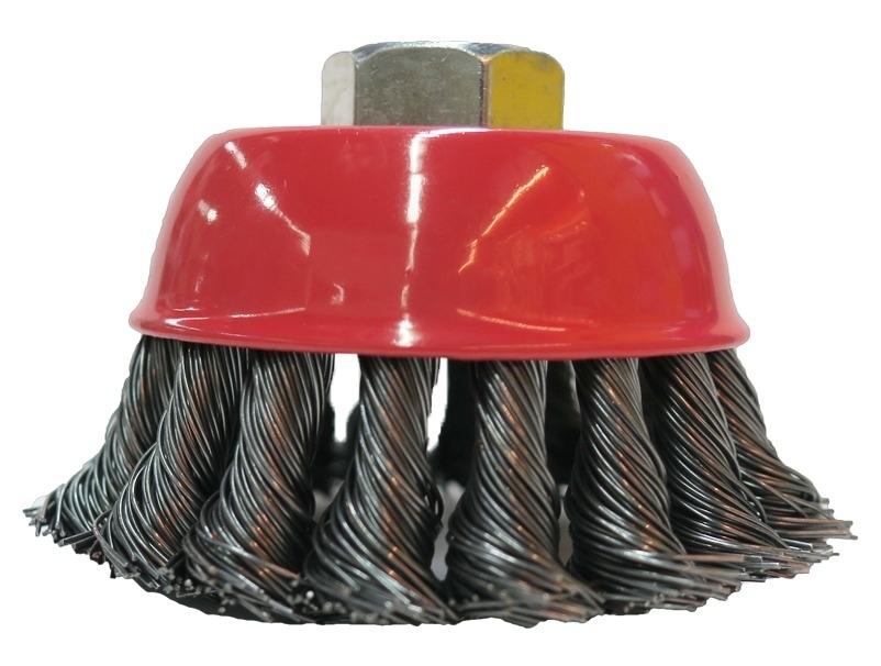 Щетка крацовка ORIENTCRAFT / Ориенткрафт для МШУ, чашка, витая, стальная проволока, 125мм / инструменты