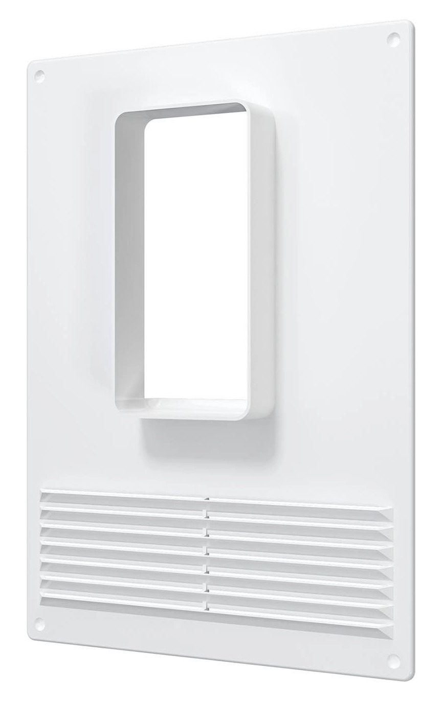 Площадка торцевая ЭРА 612ПТВР вертикальная, пластиковая, белая, внешний размер 180×250мм / вентиляция