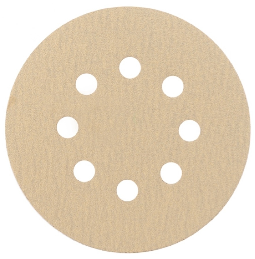 Круг шлифовальный ABRAFORCE / Абрафорсе Gold с липучкой, латексная бумажная основа, зернистость P320, диаметр 125мм, 5шт. / оснастка