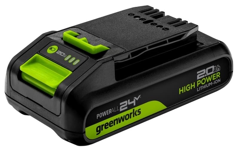 Аккумулятор Greenworks / Гринворкс High Power G24HP2 в пластиковом корпусе, Li-Ion, 2.0А/ч, 24В / оснастка для электроинструмента