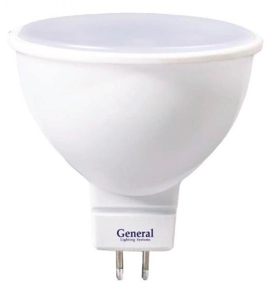 Лампочка светодиодная General Lighting Systems / Дженерал Лайтинг Системс MR 16 для спотов 51мм, софит, GU5.3, 4500К, 630Лм, холодный белый, 220В, 10Вт / освещение