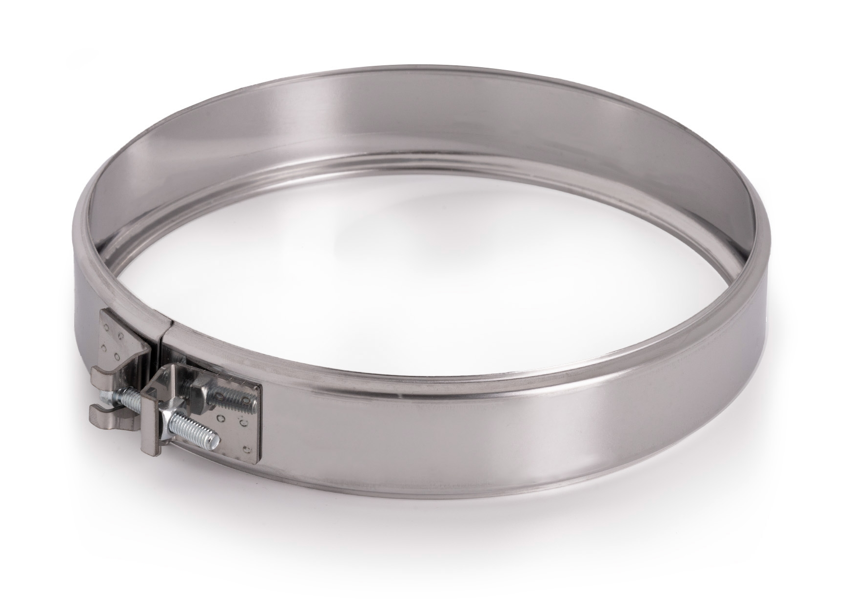 Хомут обжимной Сталь Мастер для дымохода, из нержавеющей стали толщиной 0.5мм, серебристый, диаметр 115мм / строительство и ремонт