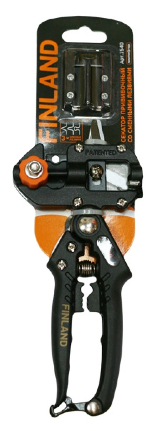 Секатор FINLAND / Финланд прививочный, из металла, 210мм / садовый инструмент