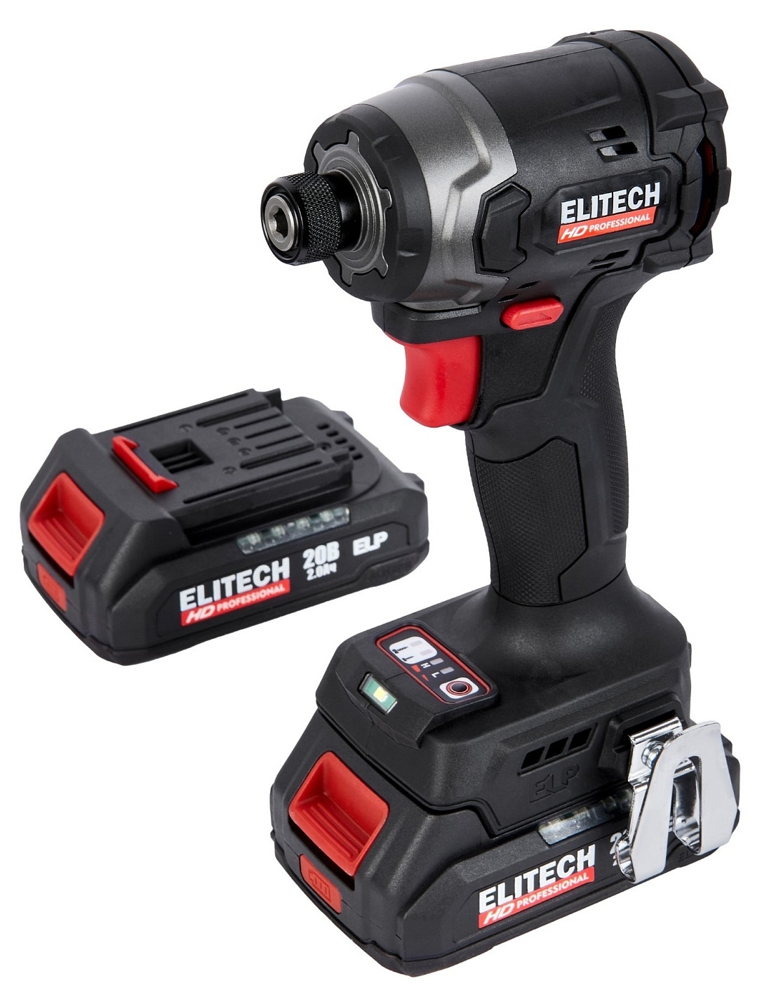Дрель-шуруповерт аккумуляторная ELITECH / Элитеч HD CS 2003SL с 2 аккумуляторами, в кейсе, 20В, Li-Ion 2А/ч, 260Нм, 3 скорости / электроинструмент