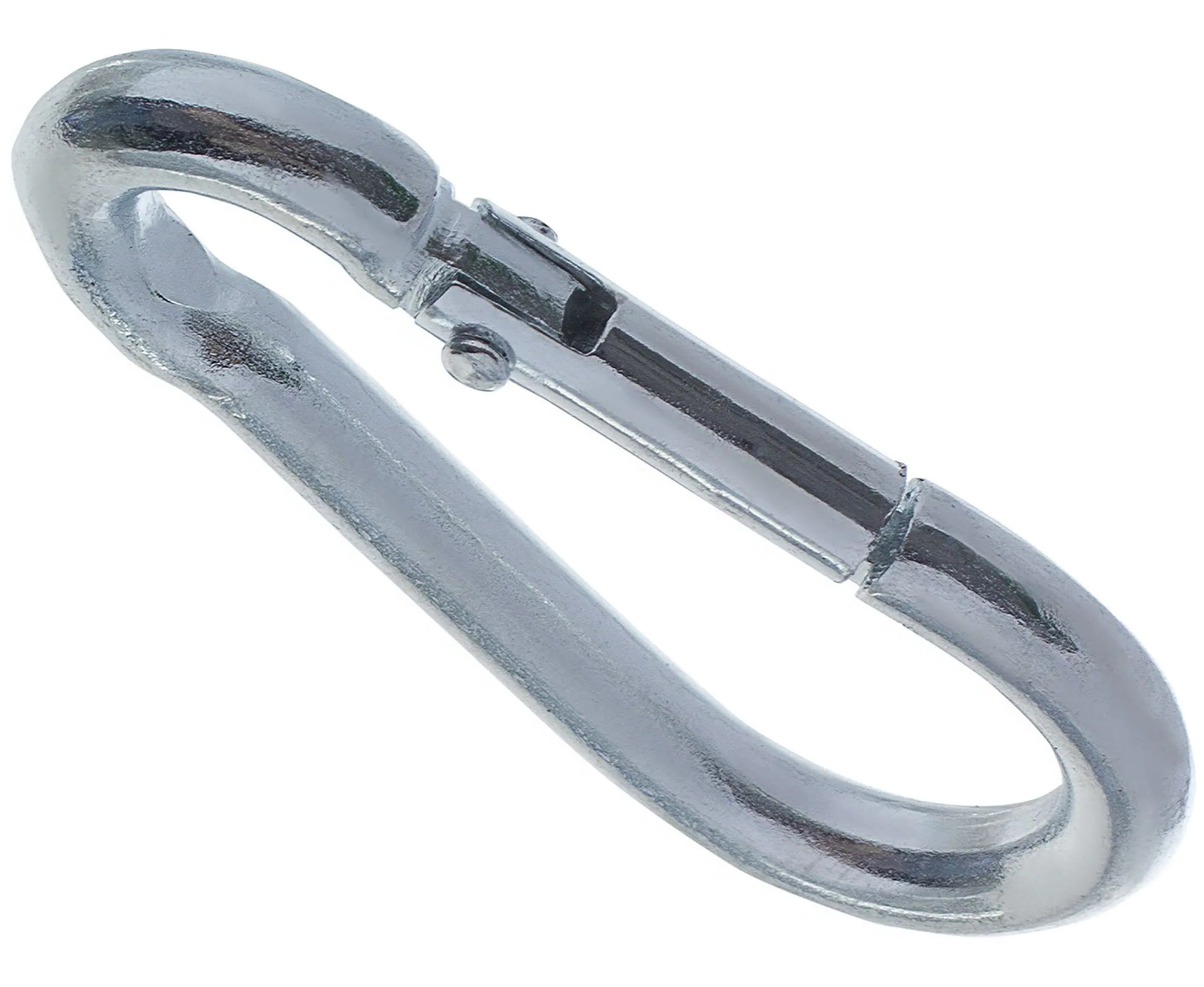 Карабин Fixbox / Фиксбокс усиленный DIN5299C, из оцинкованной стали, диаметр 5мм / такелаж