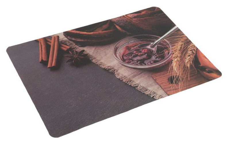 Салфетка сервировочная Рыжий кот РРМ-04 Завтрак прямоугольная, из полипропилена, коричневая, размер 28×40см / кухонные принадлежности