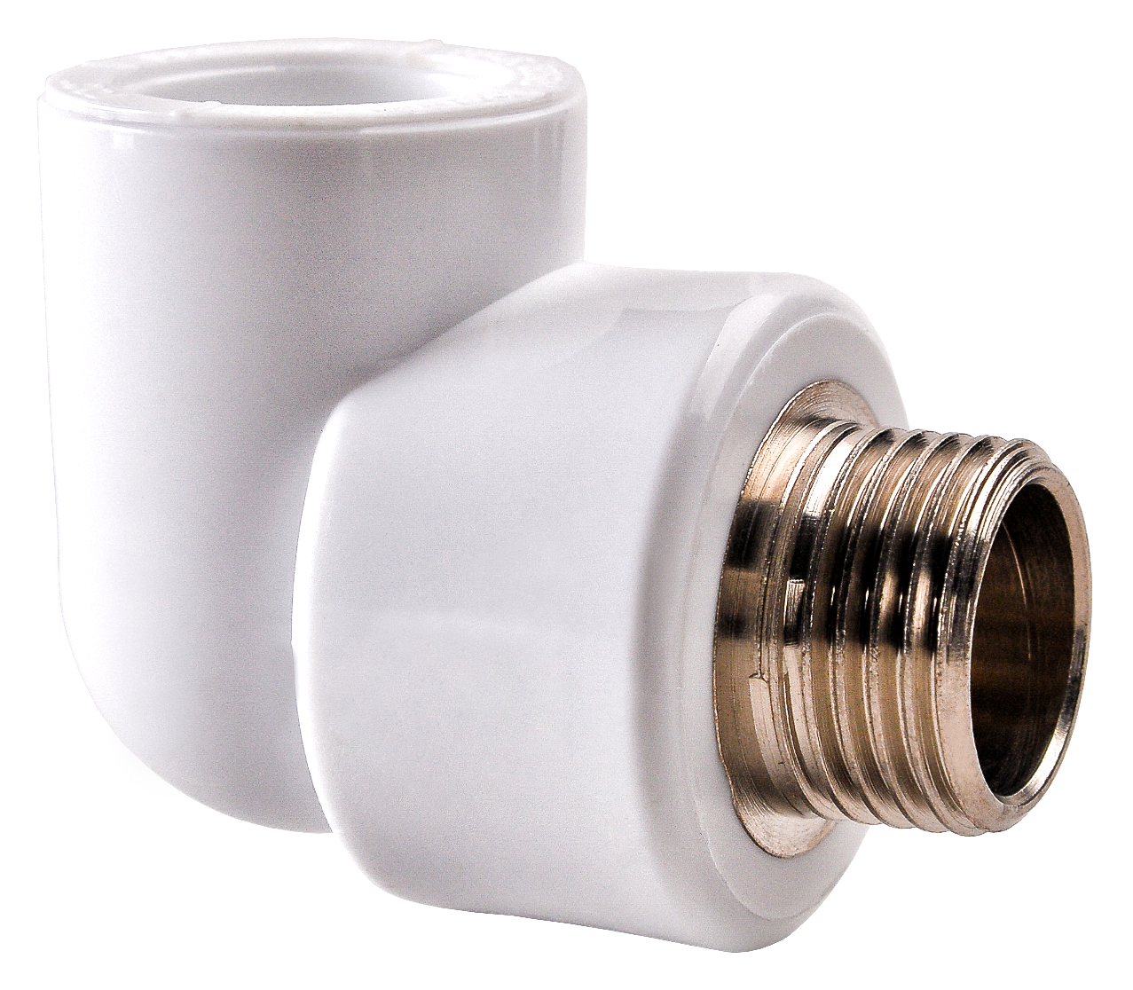 Угольник переходной РВК комбинированный, наружная резьба, полипропиленовый, 1/2дюйма, диаметр присоединения 20мм / водоснабжение