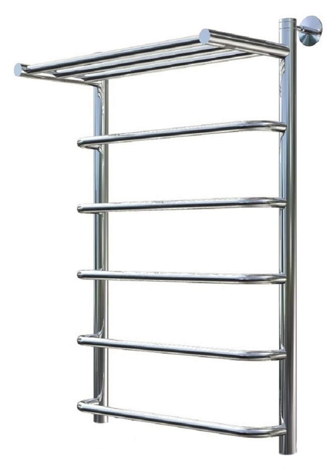 Полотенцесушитель водяной ТРУГОР Идеал НК 1 П лесенка, вертикальное подключение, из нержавеющей стали AISI 304, хром, 3/4дюйма, 806х550х300мм, 100Вт / отопление