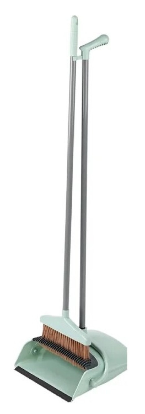 Набор для уборки Рыжий кот BROOM щетка для пола с откидным совком, 2 предмета / хозяйственные товары