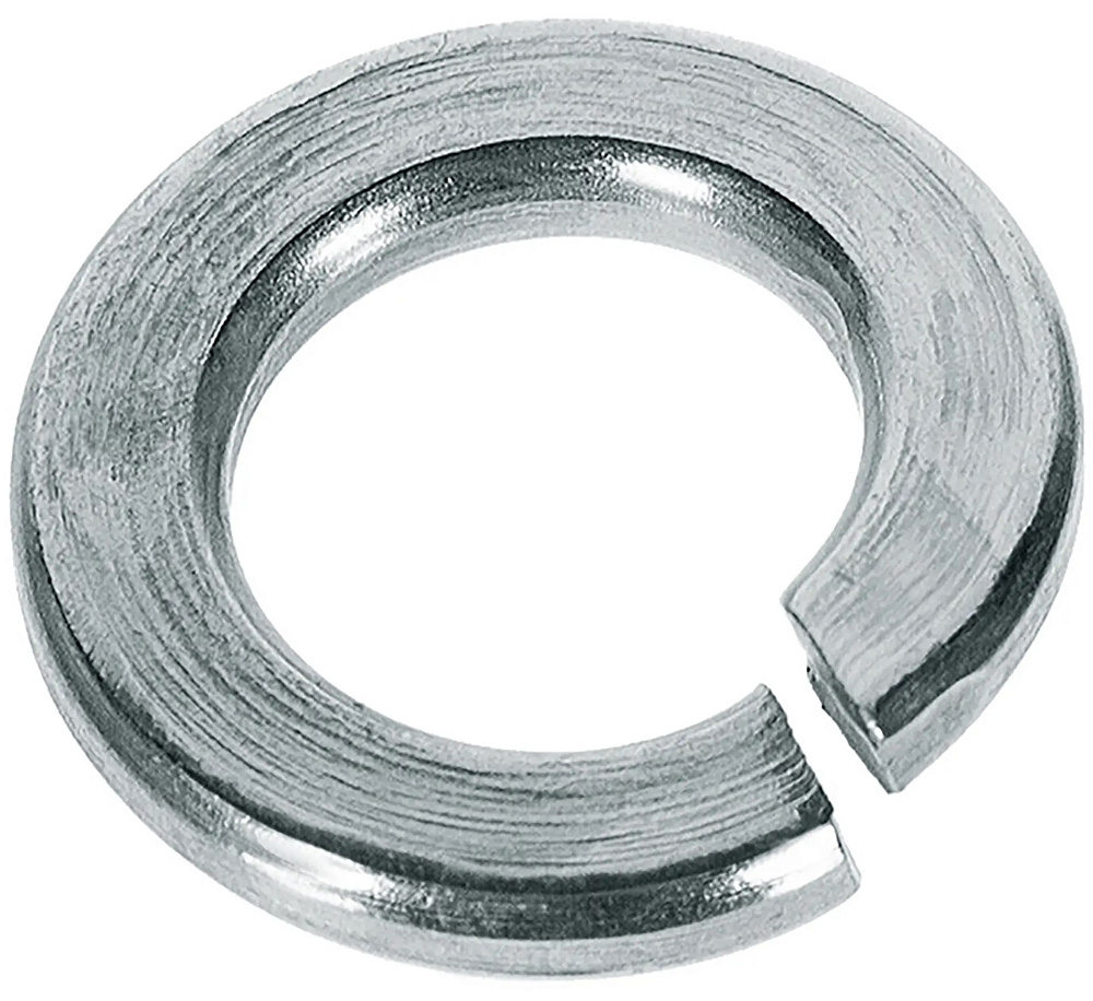 Шайба Стройбат пружинная, из нержавеющей стали, М8, DIN 127, диаметр 8мм, 15шт. / крепеж