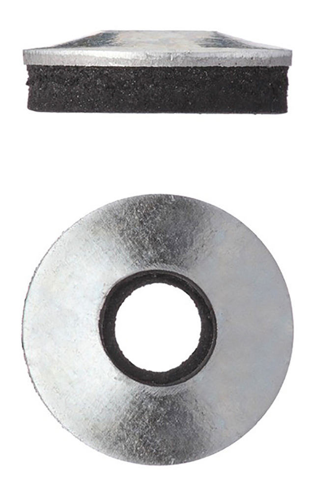 Шайба Стройбат кровельная с EPDM прокладкой, из оцинкованной стали, М4, 4.8х14мм, 150шт. / крепеж