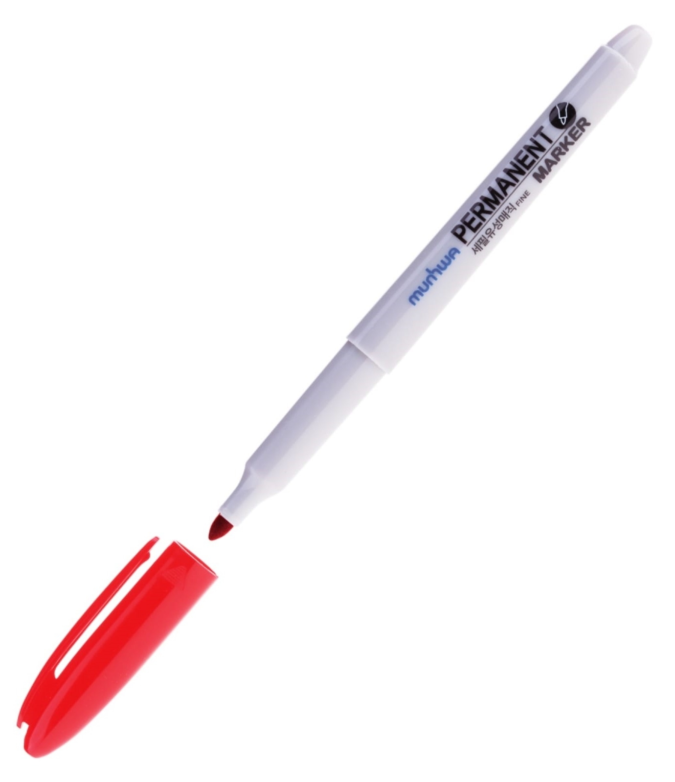 Маркер Munhwa / Мунхва FPM-03 перманентный пулевидный, в пластиковом корпусе, красный, линия 1.5мм / инструменты