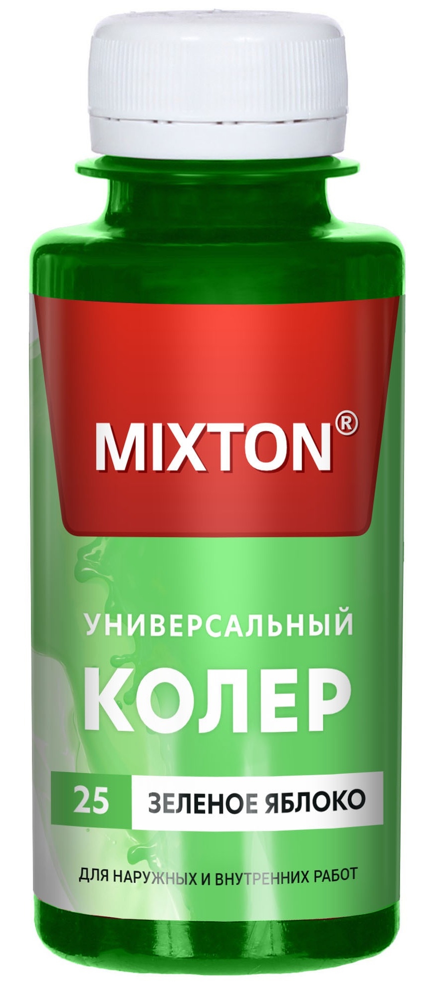 Колер для краски MIXTON / Микстон паста универсальная, цвет зеленое яблоко, 0.1л / строительство и ремонт