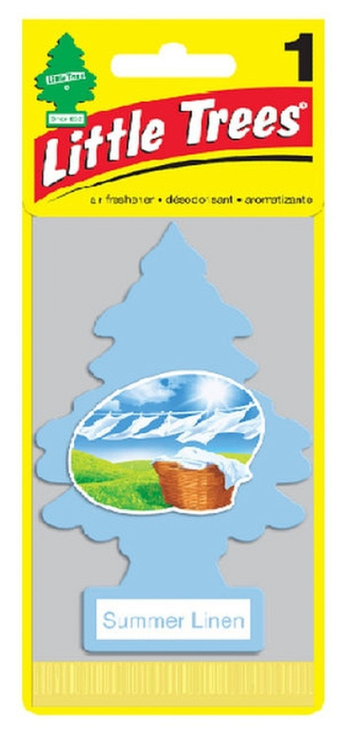 Ароматизатор автомобильный Little Trees / Литтл Трис Ёлочка Summer Linen подвесной, летняя свежесть / автотовары