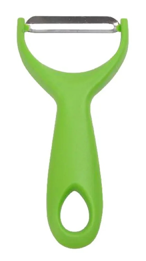Овощечистка ручная Mallony / Маллони SEMPLICE с горизонтальным лезвием, из цинкового сплава и нержавеющей стали, зеленая, длина 13.5см / товары для кухни