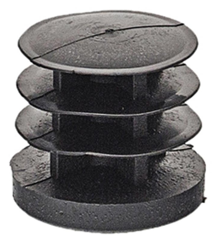 Ножка-заглушка мебельная Element / Элемент круглая, пластиковая, черная, диаметр 25мм, в упаковке 4шт. / фурнитура для мебели