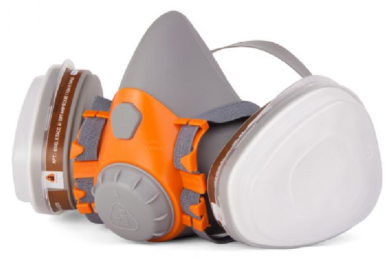 Респиратор JETA / Джета полумаска фильтрующая противоаэрозольная, многоразовая, из силикона, серая, тип А1 / защита органов дыхания