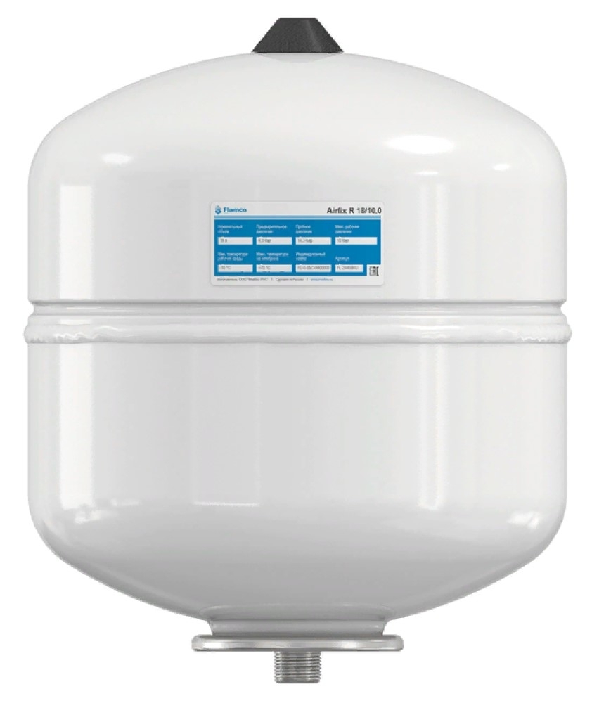 Расширительный бак Flamco / Фламко Airfix R для отопления, стальной, белый, 3/4дюйма, 18л / водоснабжение