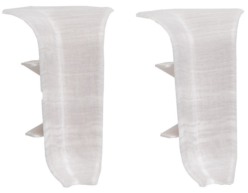 Внутренний угол для плинтуса MIXTON / Микстон напольный, из ПВХ, цвет клен сибирский, размер 56×30мм, в упаковке 2шт. / отделочные материалы