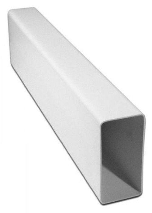 Воздуховод ЭРА прямоугольный, пластиковый, белый, 204х60мм, длина 1.5м / вентиляция