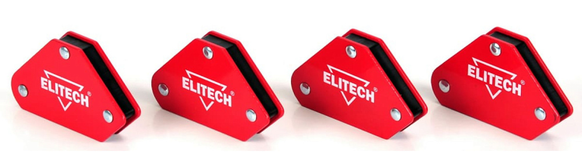 Магнитный держатель для сварки Elitech / Элитек 6 углов, металлический корпус, в упаковке 4шт. / инструменты для строительства и ремонта