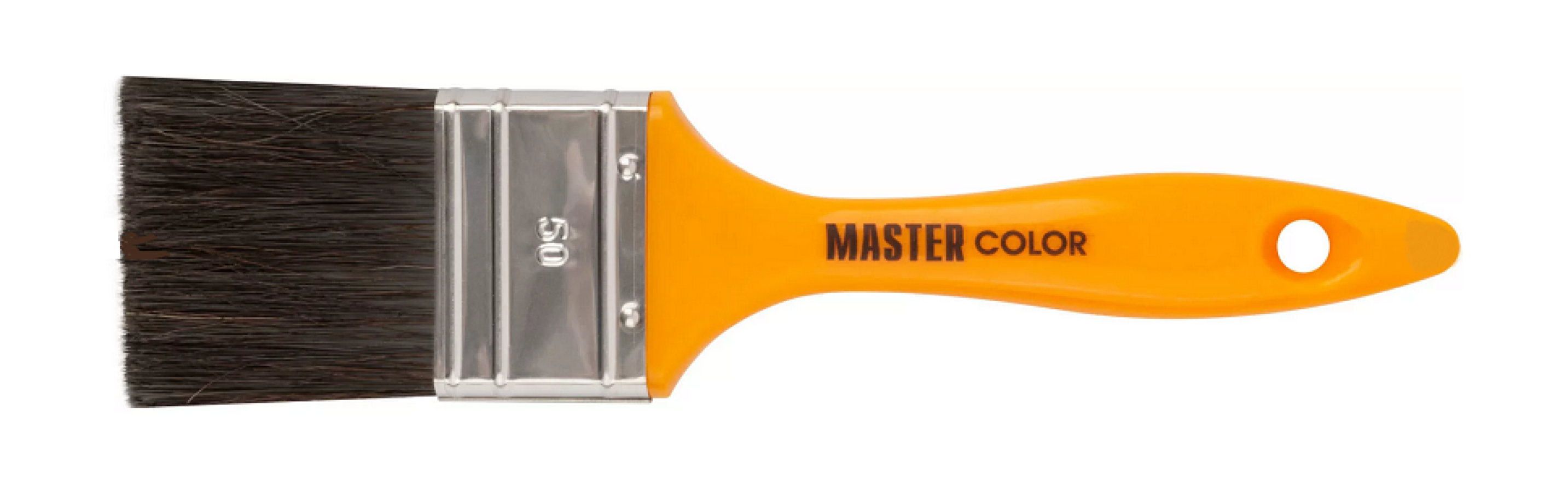 Кисть малярная Master Color / Мастер Колор флейцевая, с темной смешанной щетиной, 50х14мм / малярные и отделочные инструменты