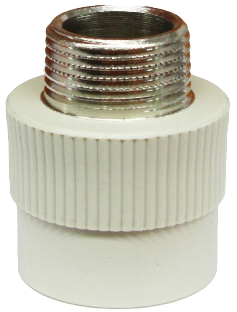 Переходник для шланга FV Plast / ФВ Пласт с металлической наружной резьбой из полипропилена, 32х1" / дом и сад