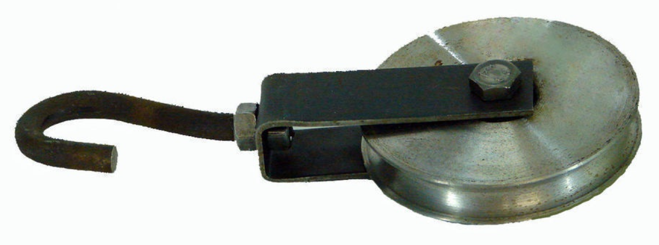 Блок монтажный SD / СД строительный, с крюком, металлический, серый, диаметр 140мм, 0.8т / такелаж