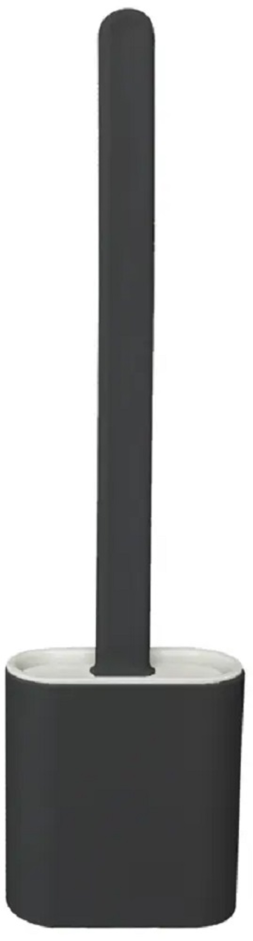 Ершик для унитаза Kleber / Клебер Lite подвесной, без сверления, силиконовый, черный, размером 36×10см / товары для дома